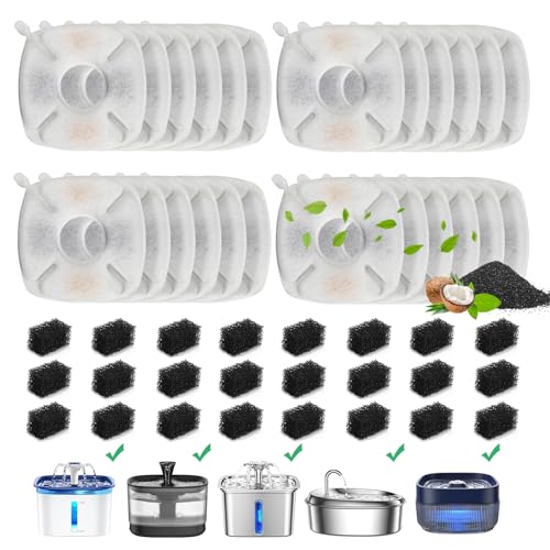 DOOOB Katzen-Wasserbrunnenfilter, 24 Packungen Katzenbrunnenfilter, 48 Stück Katzenbrunnen-Ersatzfilter, Haustier-Wasserbrunnenfilter für 2,8 l Haustier-Wasserbrunnen DOOOB Katzen-Wasserbrunnenfilter, 24 Packungen Katzenbrunnenfilter, 48 Stück Katzenbrunnen-Ersatzfilter, Haustier-Wasserbrunnenfilter für 2,8 l Haustier-Wasserbrunnen von DOOOB