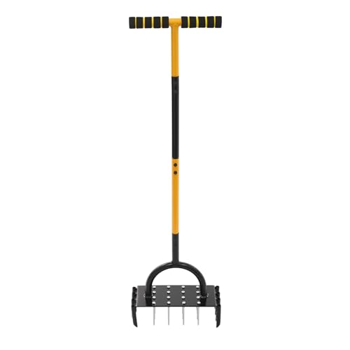 DOPBENT Rasenlüfter, Aerifizierer für Rasen, 2-in-1 Rasenbelüfter für verdichtete Böden und Rasenflächen, Rutschfester T-Griff DOPBENT Rasenlüfter, Aerifizierer für Rasen, 2-in-1 Rasenbelüfter für verdichtete Böden und Rasenflächen, Rutschfester T-Griff von DOPBENT