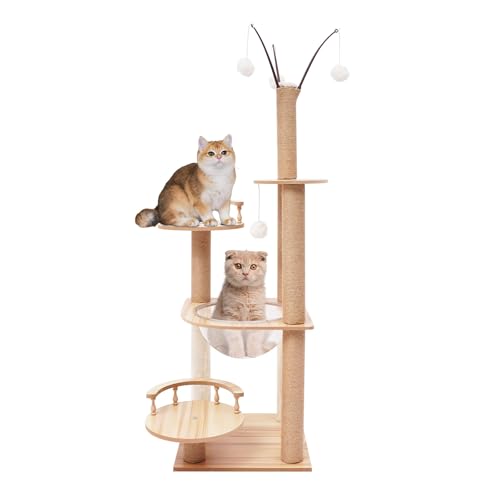 Kratzbaum für Große Katzen, 132 cm Stabiler Kratzbaum, mit Verbreiterter und Verdickter Bodenplatte, Katzenturm für ausgewachsene Katzen, Hochwertige Katzenbäume Kratzbaum für Große Katzen, 132 cm Stabiler Kratzbaum, mit Verbreiterter und Verdickter Bodenplatte, Katzenturm für ausgewachsene Katzen, Hochwertige Katzenbäume von DOPBENT