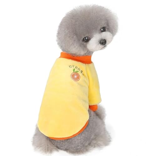 Hundekleidung für Welpen, Winter, warm, Flanell, Samt, Haustiere, Katzen, niedliches Obst, Fleece, Teddy, Bichon, Zwergspitz, kleiner Hund, ideales Geschenk für Haustiere zu Weihnachten (klein, von DOPI