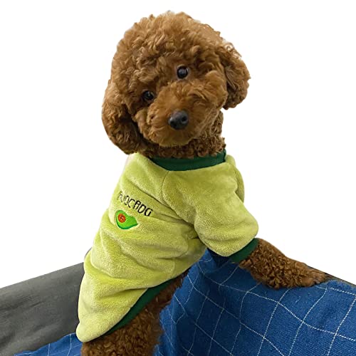 Hundekleidung für Welpen, Winter, warm, Flanell, Samt, Haustiere, Katzen, niedliches ObstFleece, Teddy, Bichon, Zwergspitz, kleiner Hund, ideales Geschenk für Haustiere zu Weihnachten (Medium, von DOPI