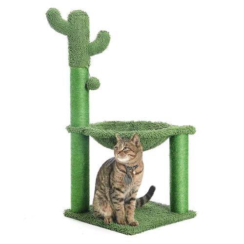 30-Zoll-Kaktus-Katzenbaum Mit Hängematte Und Vollständig Umwickeltem Sisal-Kratzbaum Für Katzen von DOPORA