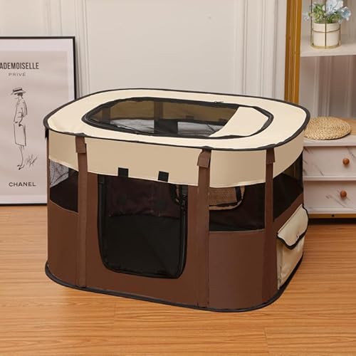 Faltbarer Hund Katze Laufgitter Welpe Kätzchen Laufgitter Tragbarer Hund Übung Zwinger Indoor Haustier Tier Laufgitter Hund Katze Kiste Für Outdoor Travel Camping, Mit Aufbewahrungstasche,Braun,XL Faltbarer Hund Katze Laufgitter Welpe Kätzchen Laufgitter Tragbarer Hund Übung Zwinger Indoor Haustier Tier Laufgitter Hund Katze Kiste Für Outdoor Travel Camping, Mit Aufbewahrungstasche,Braun,XL von DOPORA