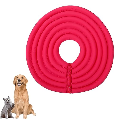 Haustierhalsband, Hund Elizabeth Chirurgisches Erholungshalsband, Leichte Schildabdeckung, Anti-Biss-Halsschlaufe, Fellpflegehalsband Für Hunde Und Katzen,D,XXL von DOPORA