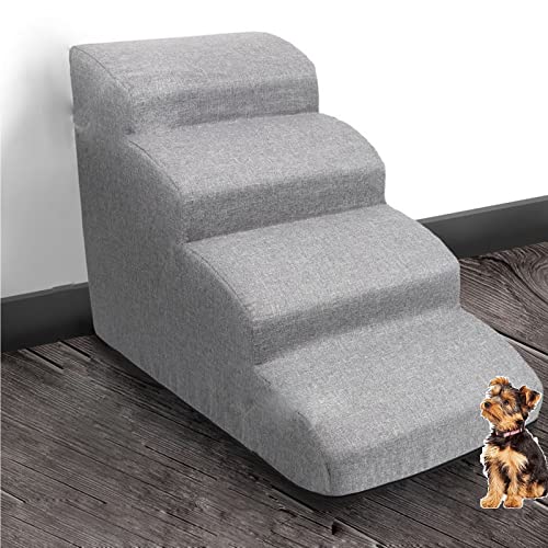 Haustiertreppe Für Hunde Und Katzen, rutschfeste Hundetreppe Und Rampe, Langlebige Stufenstütze Für Sofas Und Hochbett-Kletterhundestufen,A,L von DOPORA