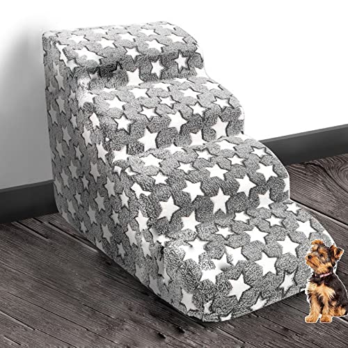 Haustiertreppe Für Hunde Und Katzen, rutschfeste Hundetreppe Und Rampe, Langlebige Stufenstütze Für Sofas Und Hochbett-Kletterhundestufen,B,L von DOPORA