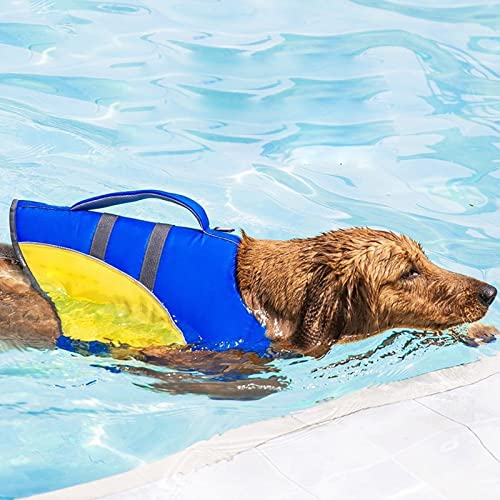 Hunde-Schwimmweste, Verstellbar, Reflektierend, Hunde-Schwimmweste Zum Schwimmen, Bootfahren, Welpen-Haustier-Lebensretter Mit Kinnstütze Für Kleine Bis Große Hunde,B,XXL von DOPORA