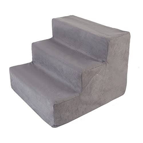 Hundetreppe für kleine Hunde, 3/4-stufige Hundetreppe für hohe Betten und Couch, faltbare Haustiertreppe für kleine Hunde und Katzen, Grau, M Hundetreppe für kleine Hunde, 3/4-stufige Hundetreppe für hohe Betten und Couch, faltbare Haustiertreppe für kleine Hunde und Katzen, Grau, M von DOPORA