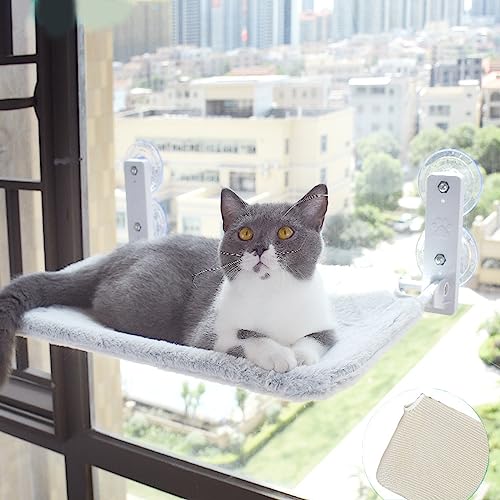 Katzen-Hängematte Mit Saugnapf, Fensterglas, Plüsch, 1 Atmungsaktives Netz,S von DOPORA