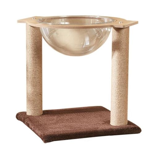 Katzen-Hängemattenbett Mit Natürlichem Sisal-Kratzbaum Für Den Innenbereich, Moderner Kratzbaumturm Mit Transparenter Katzenraumkapsel Für Kätzchen,A Katzen-Hängemattenbett Mit Natürlichem Sisal-Kratzbaum Für Den Innenbereich, Moderner Kratzbaumturm Mit Transparenter Katzenraumkapsel Für Kätzchen,A von DOPORA