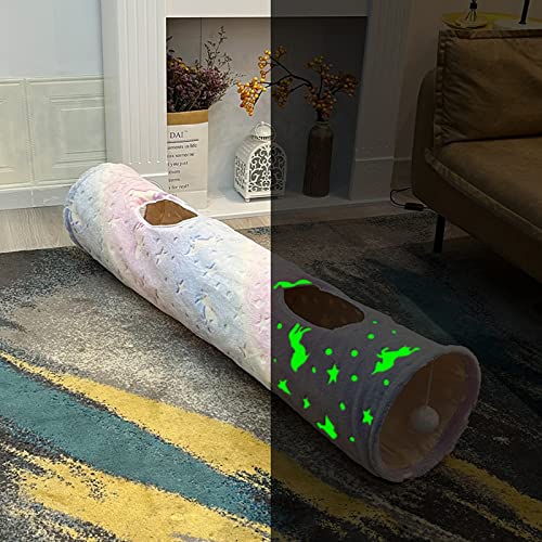 Katzen-Tunnelröhre Mit Plüschballspielzeug, Zusammenklappbar, Selbstleuchtend, Photolumineszenz, Für Kleintiere, Haustiere, Hasen, Kätzchen, Frettchen, Welpen,D Katzen-Tunnelröhre Mit Plüschballspielzeug, Zusammenklappbar, Selbstleuchtend, Photolumineszenz, Für Kleintiere, Haustiere, Hasen, Kätzchen, Frettchen, Welpen,D von DOPORA