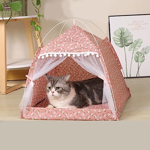 Katzen- Und Hundebett Für Den Innenbereich, Katzen- Und Hundebett, Höhlenbett Für Katzen Und Hunde, Warmes, Geschlossenes, Überdachtes Katzenzelt, Höhlenbetthaus Für Den Außenbereich,Rosa,L Katzen- Und Hundebett Für Den Innenbereich, Katzen- Und Hundebett, Höhlenbett Für Katzen Und Hunde, Warmes, Geschlossenes, Überdachtes Katzenzelt, Höhlenbetthaus Für Den Außenbereich,Rosa,L von DOPORA