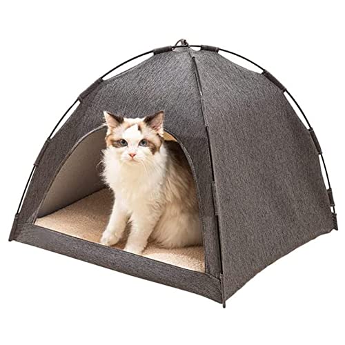 Katzenbett, Katzenhaus Mit Abnehmbarem, Waschbarem Kissen, Katzenzelt Für Alle Jahreszeiten, Tragbares, Faltbares Katzen-Hundenest Für Haustiere, Drinnen Und Draußen,Grau,M Katzenbett, Katzenhaus Mit Abnehmbarem, Waschbarem Kissen, Katzenzelt Für Alle Jahreszeiten, Tragbares, Faltbares Katzen-Hundenest Für Haustiere, Drinnen Und Draußen,Grau,M von DOPORA
