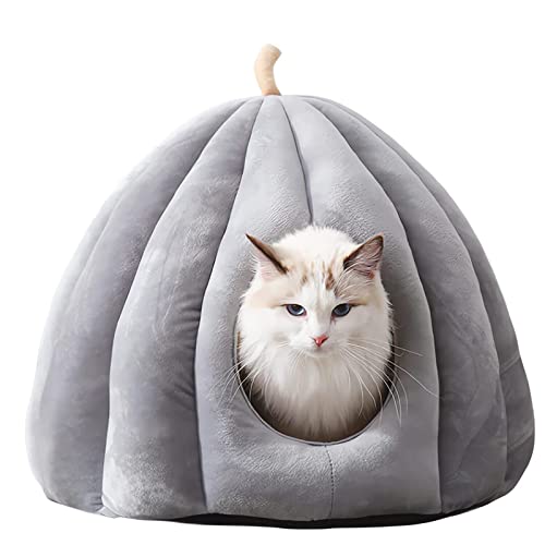 Katzenbett, Süßes Katzenhaus Im Kürbisstil, Katzenhöhle, Katzenbetten Für Innenkatzen, Hundebetthütte,Grau,L Katzenbett, Süßes Katzenhaus Im Kürbisstil, Katzenhöhle, Katzenbetten Für Innenkatzen, Hundebetthütte,Grau,L von DOPORA