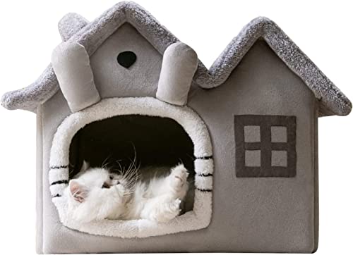 Katzenbetten Für Hauskatzen – Katzenbetthöhle Mit Herausnehmbarem, Waschbarem, Gepolstertem Kissen, Beruhigende, Gemütliche, Weiche Katzenhöhle,Grau,M Katzenbetten Für Hauskatzen – Katzenbetthöhle Mit Herausnehmbarem, Waschbarem, Gepolstertem Kissen, Beruhigende, Gemütliche, Weiche Katzenhöhle,Grau,M von DOPORA