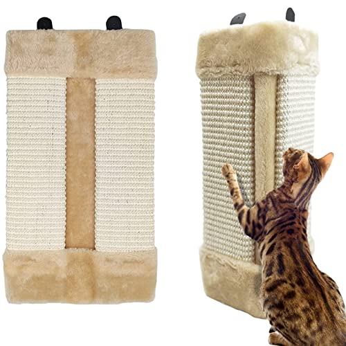 Katzenecken-Kratzer, 2Er-Pack Natürliche Sisal-Kratzbretter Zur Wandmontage Kitty-Kratzpads Für Katzen Im Innenbereich, Widerstandsfähiger Möbelschutz Für Tür, Sofa, Couch,B von DOPORA