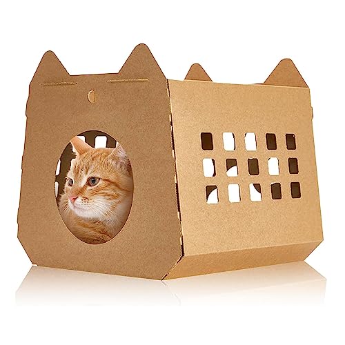 Katzenhaus Für Katzen Im Innenbereich, Papphaus Für Kleine Haustiere, Möbel Für Haustiere Im Innenbereich, Spielbox Für Katzen,C Katzenhaus Für Katzen Im Innenbereich, Papphaus Für Kleine Haustiere, Möbel Für Haustiere Im Innenbereich, Spielbox Für Katzen,C von DOPORA