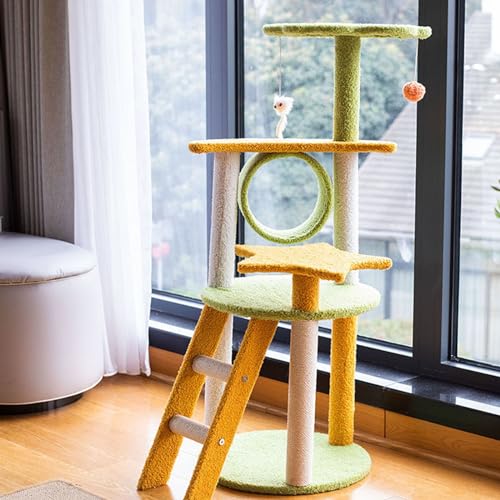 Kratzbaum Für Wohnungskatzen, Katzenturm Mit Kratzbaum, Niedliche Möbel Für Moderne Kätzchen, Mehrstufige Plüschsitzstangen Und Interaktiver Baumelnder Ball Zum Spielen Kleiner Haustiere,B,L Kratzbaum Für Wohnungskatzen, Katzenturm Mit Kratzbaum, Niedliche Möbel Für Moderne Kätzchen, Mehrstufige Plüschsitzstangen Und Interaktiver Baumelnder Ball Zum Spielen Kleiner Haustiere,B,L von DOPORA