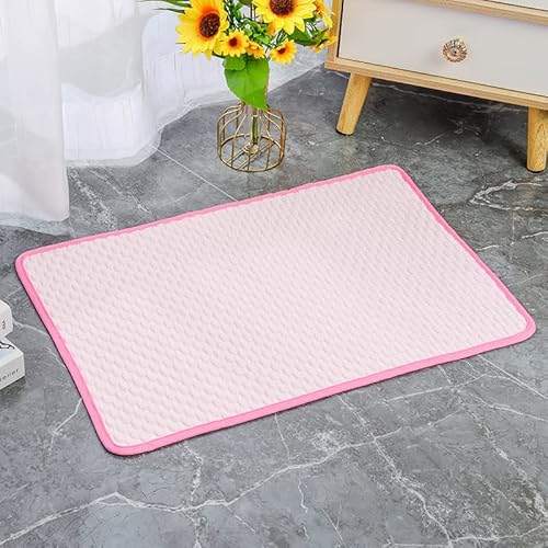 Kühlmatte für Hunde, waschbar, Eisseide, faltbar, kühlendes Hundebett, Haustier-Kühlmatte für Hunde, Katzen, Sommer-Kühlkissen, Rosa, XL Kühlmatte für Hunde, waschbar, Eisseide, faltbar, kühlendes Hundebett, Haustier-Kühlmatte für Hunde, Katzen, Sommer-Kühlkissen, Rosa, XL von DOPORA
