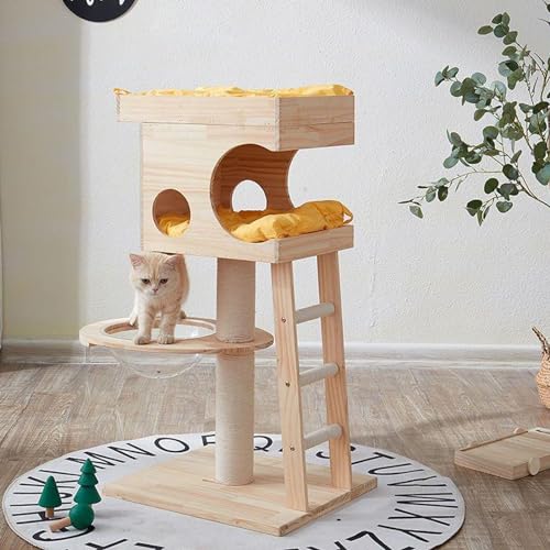 Moderner Kratzbaum – Langlebige Und Stilvolle Katzenwohnung – Entworfen Für Wohnungskatzen, Perfekt Verarbeitet Zum Spaß, Ausruhen Und Kratzen – Katzenturm, Kratzsäule,M von DOPORA