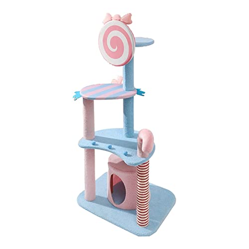 Rosa Kratzbäume Und Türme Für Große Katzen Mit Hängematten, Langlebige Katzenkletterstange, Katzenkratzbäume Für Hauskatzen Mit Bett, Katzenkletterturm,L Rosa Kratzbäume Und Türme Für Große Katzen Mit Hängematten, Langlebige Katzenkletterstange, Katzenkratzbäume Für Hauskatzen Mit Bett, Katzenkletterturm,L von DOPORA