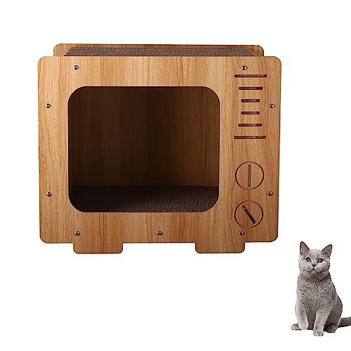 TV-Katzenkratzhaus, Katzenhaus Aus Pappe, Katzencouch, Katzenbettmöbel Für Den Innenbereich, Katzenlounge Für Kätzchen Bis Zu 3,6 Kg, Langlebiges Katzenhaus Aus Holz, Robuste Katzenwohnungen TV-Katzenkratzhaus, Katzenhaus Aus Pappe, Katzencouch, Katzenbettmöbel Für Den Innenbereich, Katzenlounge Für Kätzchen Bis Zu 3,6 Kg, Langlebiges Katzenhaus Aus Holz, Robuste Katzenwohnungen von DOPORA