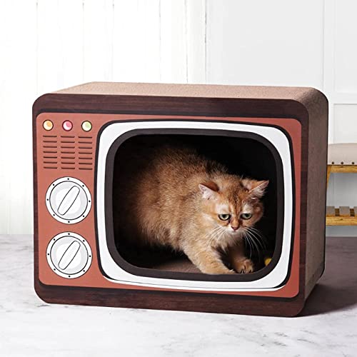 Vertikale TV-Katze Kratzbrett Katze Kratzbrett Kratzbrett Wellpappe Katze Schleifen Kratz Kamera Halterung Grip Nest Katze Spielzeug,G von DOPORA