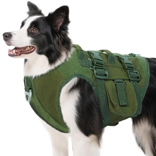 DORA BRIDAL Taktisches Hundegeschirr, Servicehund, Molle-Weste mit Griff, Militär-Hundegeschirr mit Klettverschlüssen, strapazierfähig, kein Ziehen, verstellbare Hundeweste für Training, DORA BRIDAL Taktisches Hundegeschirr, Servicehund, Molle-Weste mit Griff, Militär-Hundegeschirr mit Klettverschlüssen, strapazierfähig, kein Ziehen, verstellbare Hundeweste für Training, von DORA BRIDAL
