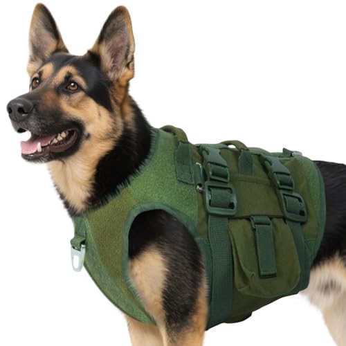 DORA BRIDAL Taktisches Hundegeschirr, Servicehund, Molle-Weste mit Griff, Militär-Hundegeschirr mit Klettverschlüssen, strapazierfähig, kein Ziehen, verstellbare Hundeweste für Training, DORA BRIDAL Taktisches Hundegeschirr, Servicehund, Molle-Weste mit Griff, Militär-Hundegeschirr mit Klettverschlüssen, strapazierfähig, kein Ziehen, verstellbare Hundeweste für Training, von DORA BRIDAL