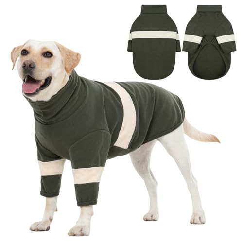 Dora Bridal Fleece-Hundepullover für große Hunde, dehnbarer Rollkragenpullover, weich, warm, langärmelig, Haustier-Shirt, Schlafanzug, Kleidung für Labrador Retriever Dora Bridal Fleece-Hundepullover für große Hunde, dehnbarer Rollkragenpullover, weich, warm, langärmelig, Haustier-Shirt, Schlafanzug, Kleidung für Labrador Retriever von DORA BRIDAL