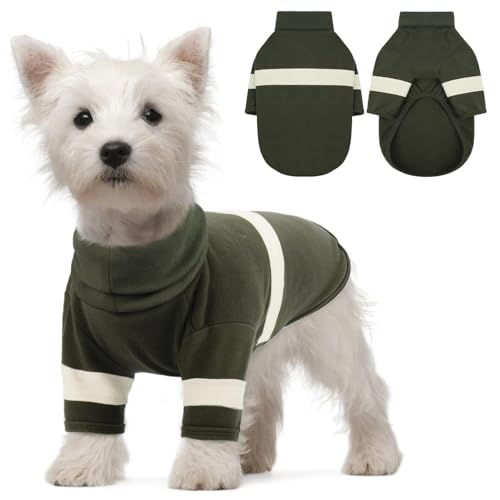 Dora Bridal Fleece-Hundepullover für kleine Hunde, dehnbarer Rollkragenpullover, weich, warm, langärmelig, Haustier-Shirt, Schlafanzug, Kleidung für Mini-Dackel Dora Bridal Fleece-Hundepullover für kleine Hunde, dehnbarer Rollkragenpullover, weich, warm, langärmelig, Haustier-Shirt, Schlafanzug, Kleidung für Mini-Dackel von DORA BRIDAL