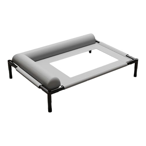 DOSERTY Erhöhtes Haustierbett mit Kissen, kauresistentes Design, atmungsaktives Netz, waschbare Bezüge, Hundebett, Hängematte für den Innen- und Außenbereich von DOSERTY