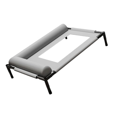 DOSERTY Erhöhtes Haustierbett mit Kissen, kauresistentes Design, atmungsaktives Netz, waschbare Bezüge, Hundebett, Hängematte für den Innen- und Außenbereich von DOSERTY