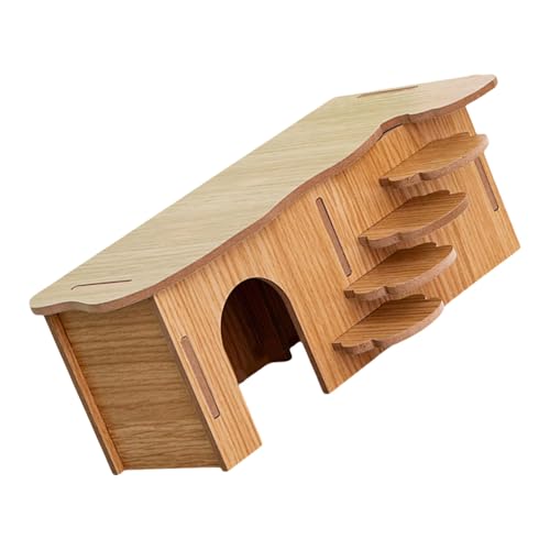 DOSERTY Hamsterhaus, Kletterleiter, Holz, Versteck Nest, Lebensraum, Dekoration für Rennmäuse, kleine Haustiere, einzigartige Höhle DOSERTY Hamsterhaus, Kletterleiter, Holz, Versteck Nest, Lebensraum, Dekoration für Rennmäuse, kleine Haustiere, einzigartige Höhle von DOSERTY