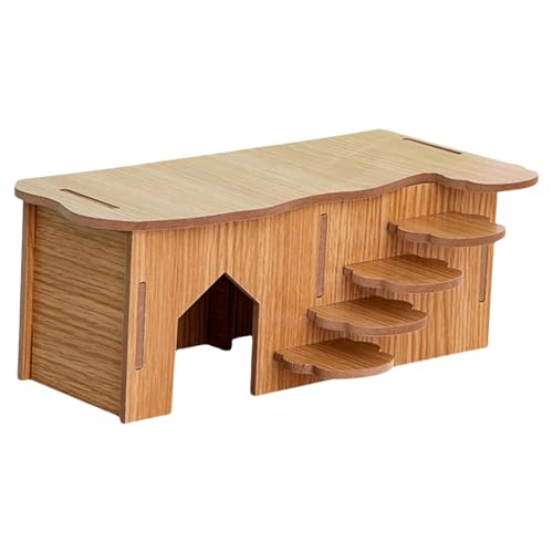 DOSERTY Hamsterhaus, Kletterleiter, Holz, Versteck Nest, Lebensraum, Dekoration für Rennmäuse, kleine Haustiere, einzigartige Höhle DOSERTY Hamsterhaus, Kletterleiter, Holz, Versteck Nest, Lebensraum, Dekoration für Rennmäuse, kleine Haustiere, einzigartige Höhle von DOSERTY