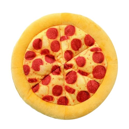 DOSERTY Kaut Freundliche Plüsch Pizza Haustierspielzeug Für Hunde Und Katzen Realistische Pizza Mit Quietschern Perfekt Für Innenhäuser Haustier Interaktionsspiele DOSERTY Kaut Freundliche Plüsch Pizza Haustierspielzeug Für Hunde Und Katzen Realistische Pizza Mit Quietschern Perfekt Für Innenhäuser Haustier Interaktionsspiele von DOSERTY