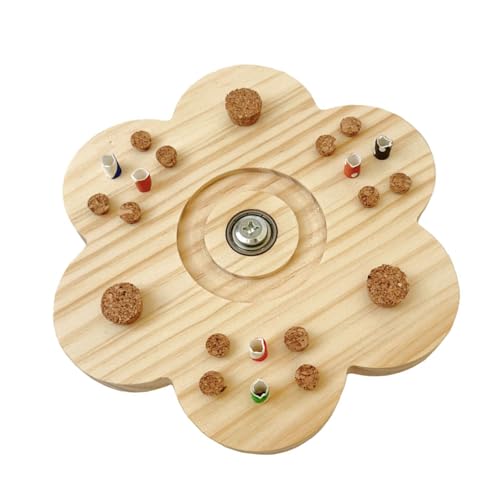 DOSERTY Naturalholz Futtersuche Spielzeugpapagei Blockspielzeug Für Kleine Bis Große Vogelkäse Unterhaltung Kautspielzeug von DOSERTY