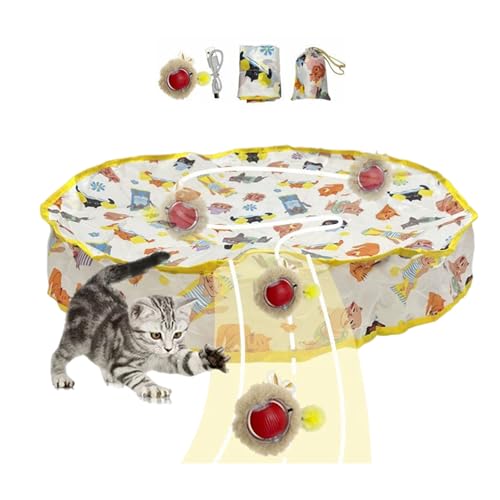 DOSERTY Schnell rollendes Spielzeug und bewegungsaktiviertes Katzenspielzeug, Spielmatte, wiederaufladbare Interaktionsspielmatte, Katzen jagen DOSERTY Schnell rollendes Spielzeug und bewegungsaktiviertes Katzenspielzeug, Spielmatte, wiederaufladbare Interaktionsspielmatte, Katzen jagen von DOSERTY