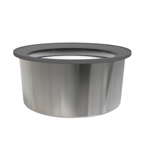 Hygienischer Futternapf aus Edelstahl, auslaufsicher, rutschfeste Unterseite, für große Hunde, 1,6 l/2 l/3 l, Wasserspender für Hunde von DOSERTY