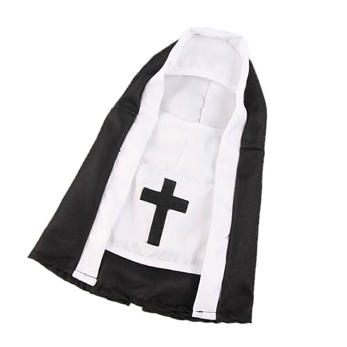 Kreatives Haustierkostüm, Nonnen-Umhang, Kostüm, Halloween, lustiges Outfit für Hunde und Katzen, Cosplay-Outfit, Rollenspiel-Bekleidung Kreatives Haustierkostüm, Nonnen-Umhang, Kostüm, Halloween, lustiges Outfit für Hunde und Katzen, Cosplay-Outfit, Rollenspiel-Bekleidung von DOSERTY