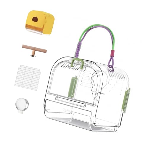 Leichte Transportbox für Haustiere, transparent, tragbar, mit herausnehmbarem Tablett, für Wellensittiche und kleine Vögel Leichte Transportbox für Haustiere, transparent, tragbar, mit herausnehmbarem Tablett, für Wellensittiche und kleine Vögel von DOSERTY
