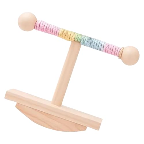 Vogel-Sitzstange aus natürlichem Holz, Trainingsständer für Nymphensittiche, Übung, Holz-Spielständer für Besitzer-Interaktion Vogel-Sitzstange aus natürlichem Holz, Trainingsständer für Nymphensittiche, Übung, Holz-Spielständer für Besitzer-Interaktion von DOSERTY