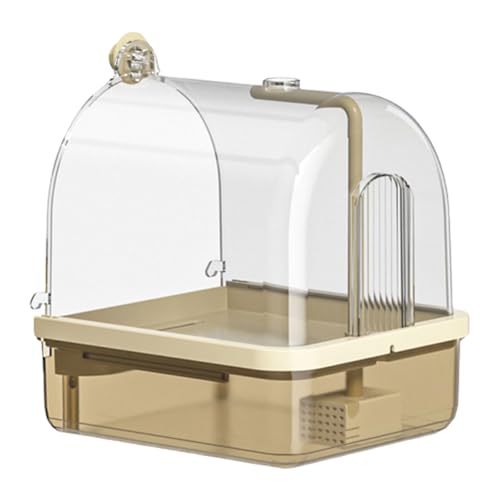 Vogelbadewanne Spaß Spritzen Automatischer Brunnen für Papageien und kleine Haustiere Duschbox für Wellensittiche Nymphensittiche von DOSERTY