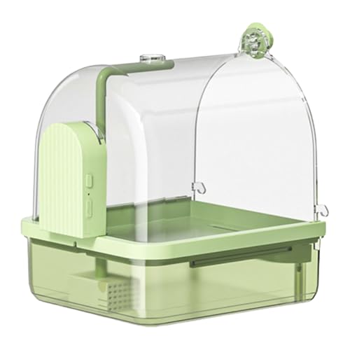Vogelbadewanne Spaß Spritzen Automatischer Brunnen für Papageien und kleine Haustiere Duschbox für Wellensittiche Nymphensittiche von DOSERTY