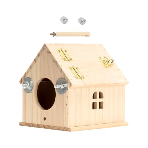 Vogelhaus aus doppelt perforiertem Holz, für Wellensittiche und Wellensittiche Vogelhaus aus doppelt perforiertem Holz, für Wellensittiche und Wellensittiche von DOSERTY