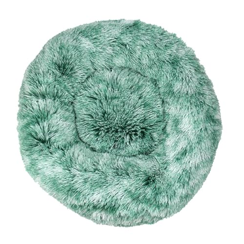DOTBUY-SHOP Farbverlauf Farben Hundebet Rundes Katzenbett, Hundekissen Grosse Hunde Kissen, Plüsch-Hundekorb Hundebett Waschbar, für Welpe, Katzen, Kätzchen, Haustiere (100CM,Grün) von DOTBUY-SHOP
