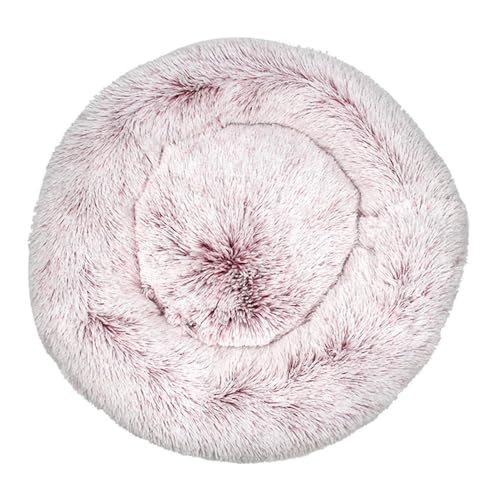 DOTBUY-SHOP Farbverlauf Farben Hundebet Rundes Katzenbett, Hundekissen Grosse Hunde Kissen, Plüsch-Hundekorb Hundebett Waschbar, für Welpe, Katzen, Kätzchen, Haustiere (70CM,Dunkelrosa) von DOTBUY-SHOP