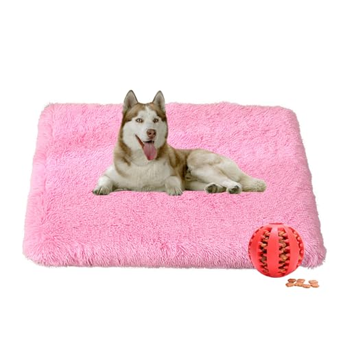 DOTBUY-SHOP Hundebet Katzenbett Rechteckig, Hundekissen Grosse Hunde Kissen, Plüsch-Hundekorb Hundebett Waschbar, für Groß Hunde, Katzen und Winter und Herbst (120X75cm,Rosa) von DOTBUY-SHOP
