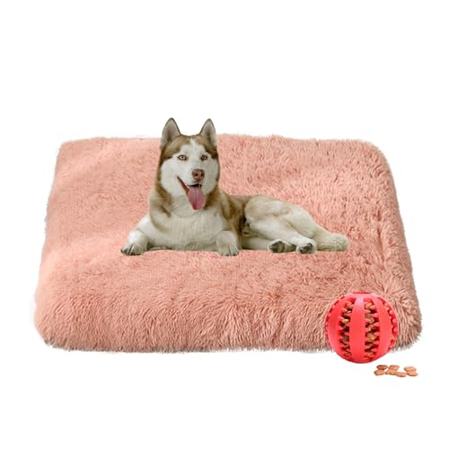 DOTBUY-SHOP Hundebet Katzenbett Rechteckig, Hundekissen Grosse Hunde Kissen, Plüsch-Hundekorb Hundebett Waschbar, für Groß Hunde, Katzen und Winter und Herbst (120X75cm,Rouge) von DOTBUY-SHOP