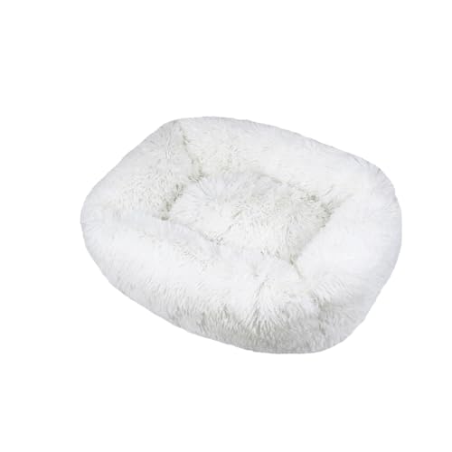 DOTBUY-SHOP Hundebet Rechteck Katzenbett, Hundekissen Grosse Hunde Donut Kissen, Plüsch-Hundekorb Hundebett Waschbar, für Groß Kleine Hunde, Katzen und Andere Haustiere (XS,Weiß) von DOTBUY-SHOP